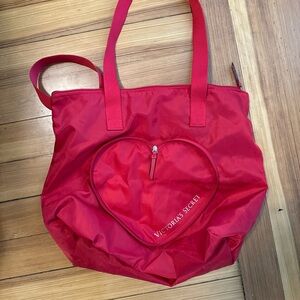 Victoria's Secret Vibrant Red Heart Tote